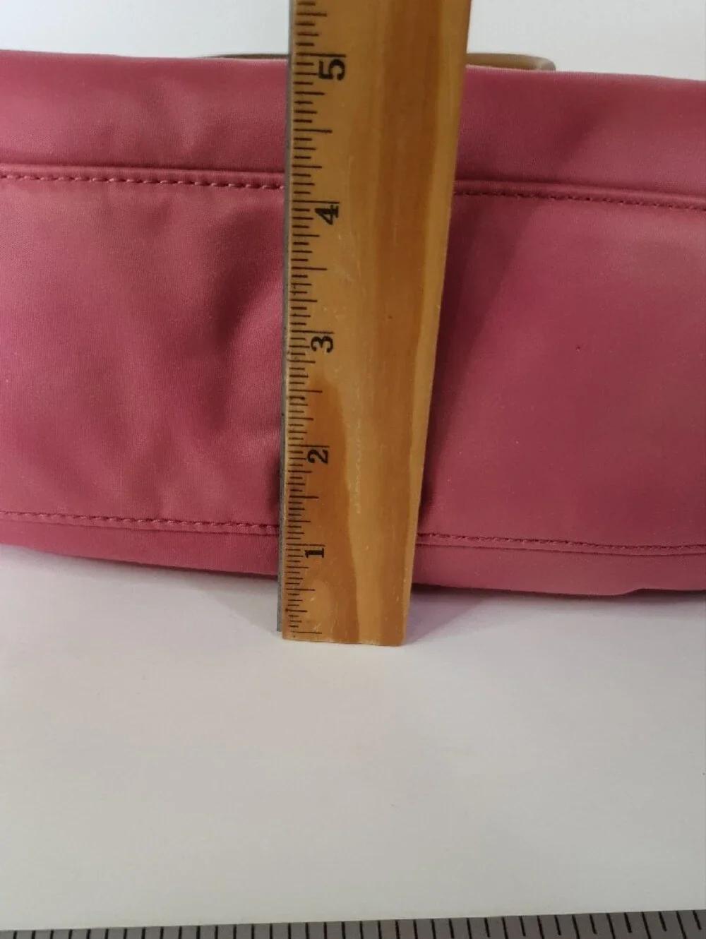 Vintage Kate Spade Satin Pink Shoulder Tote with Tan Leather Trim